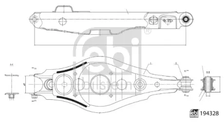 Рычаг задней подвески febі bilstein 194328 Тойота Рав-4