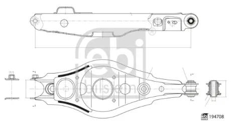Рычаг задней подвески febі bilstein 194708 Тойота Рав-4