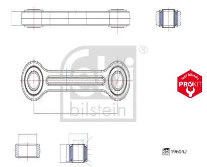 Задняя стойка стабилизатора febі bilstein 196042