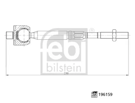 Рулевая тяга febі bilstein 196159