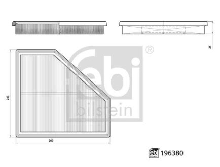 Фільтр повітряний febі Bilstein 196380