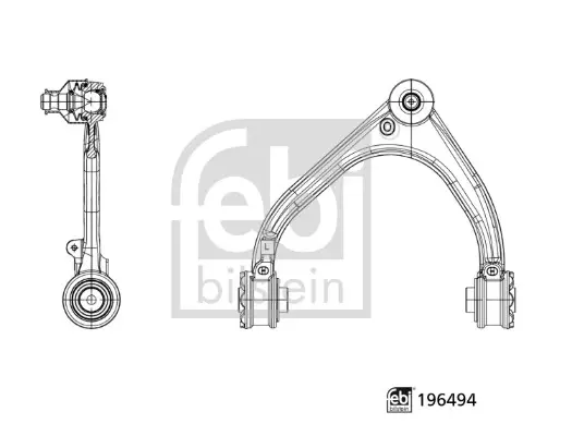 FEBI LAND ROVER Поперечний важіль передн. лів. RANGE ROVER VELAR 2.0 D180 TD4 4x4 17-, JAGUAR F-PACE (X761) 2.0 D165 MHEV 20- Febі Bilstein 196494 (фото 1)