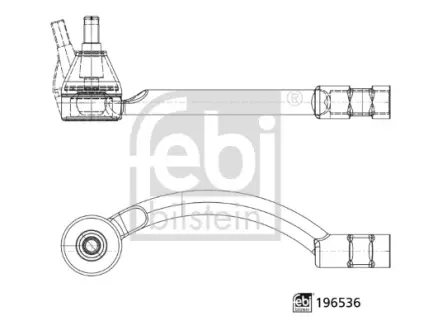 Наконечник рульової тяги з стопорною гайкою і шплінтом Febі Bilstein 196536