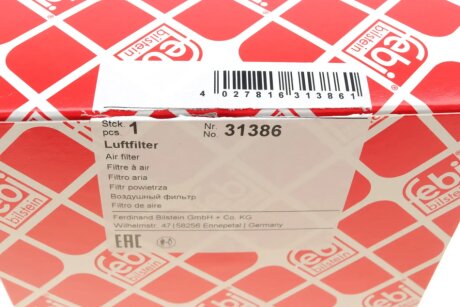 Фильтр воздушный febі Bilstein 31386