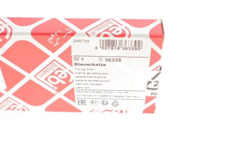 Цепь распредвала febі Bilstein 36339