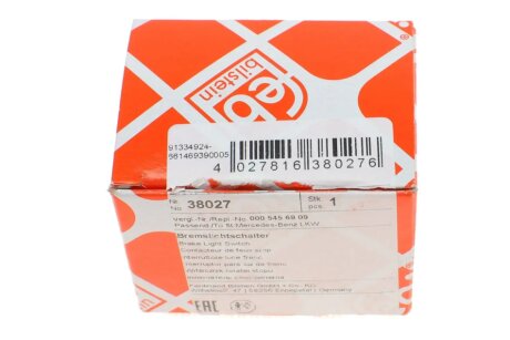 Выключатель фонаря сигнала торможения febі Bilstein 38027