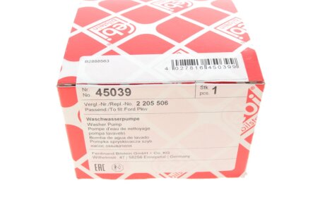 Моторчик (насос) омивача febі Bilstein 45039