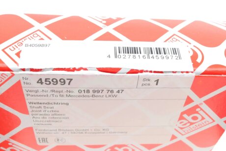 Уплотняющее кольцо, дифференциал febі Bilstein 45997