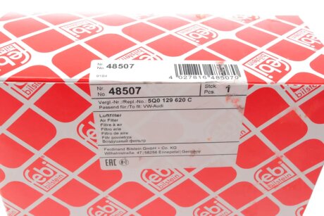 FEBI VW Фильтр возд. AUDI A3,Skoda Octavia,Golf 12- febі Bilstein 48507