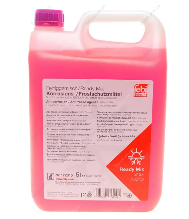Антифриз FEBI фиолетовый Ready Mix -35C G12+ (Канистра 5л) febі bilstein 172010
