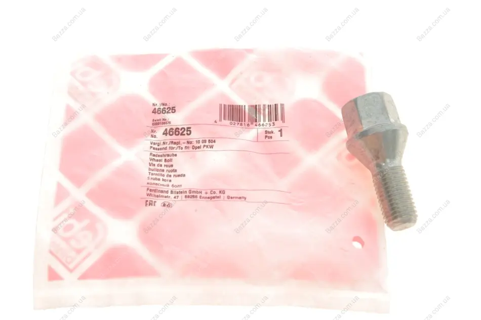 Болт колеса febі bilstein 46625