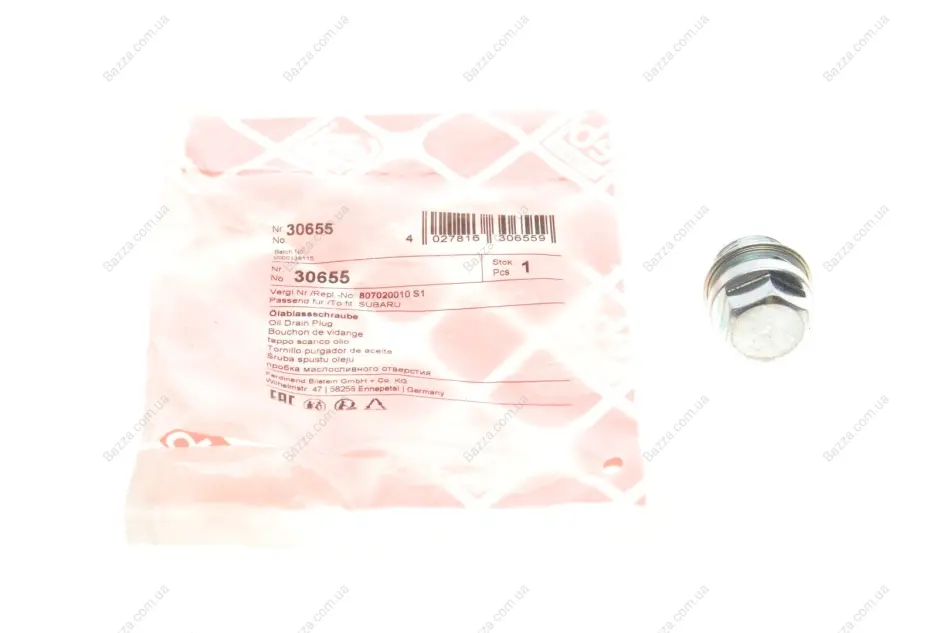 Болт зливу маслянного піддону febі bilstein 30655