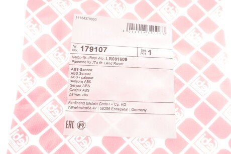 Датчик ABS febі Bilstein 179107