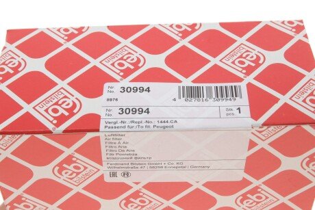 FEBI CITROEN Фильтр воздушный Berlingo 1.9D/2.0HDIPeugeot Partner febі Bilstein 30994