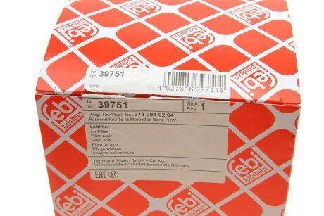 FEBI DB Фильтр воздушный 1,8Kompressor: W203/211 M271 febі Bilstein 39751