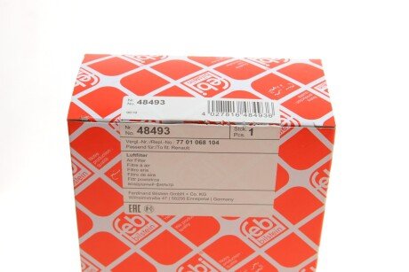 FEBI RENAULT Фильтр воздушный Twingo 1,2 07- febі Bilstein 48493