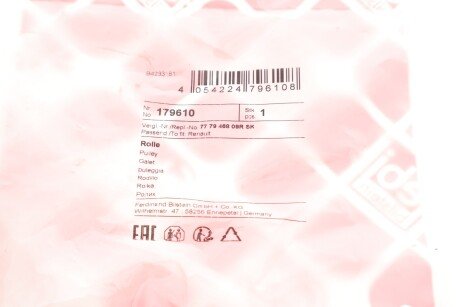 FEBI ролик боковой двери RENAULT MASTER 10- febі Bilstein 179610