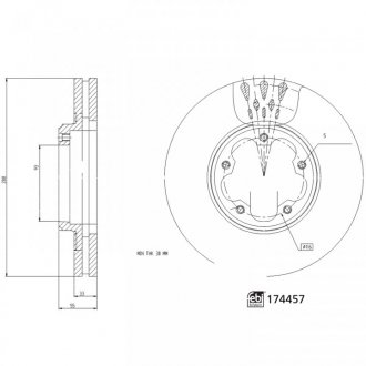 Гальмiвнi диски febі Bilstein 174457