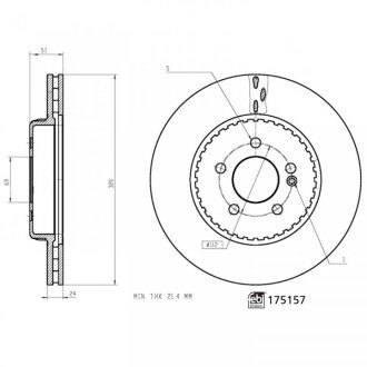 Гальмiвнi диски febі Bilstein 175157 на Мерседес GLC-Class X253