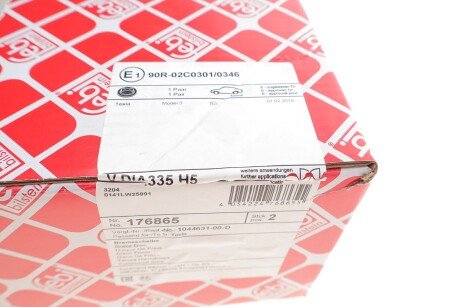 Гальмівний диск TESLA Model 3 ""R ""17>> febі Bilstein 176865