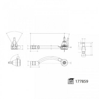 К-т наконечника рульової тяги febі Bilstein 177859