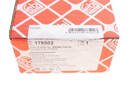 К-т наконечника рульової тяги febі Bilstein 178502