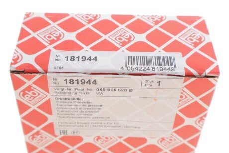 Клапан контролю системи випуску відпрацьованих газів febі Bilstein 181944