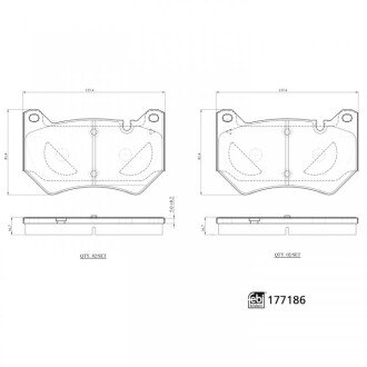 Комплект гальмівних колодок febі Bilstein 177186 на Ауди Q5