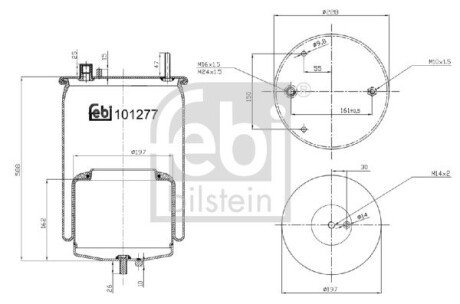 Кожух пневматической рессоры febі Bilstein 101277