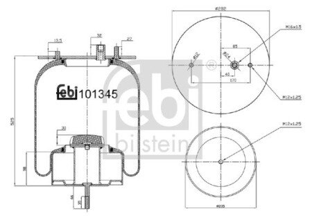 Кожух пневматической рессоры febі Bilstein 101345