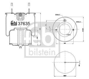 Кожух пневматической рессоры febі Bilstein 37635