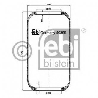 Кожух пневматической рессоры febі Bilstein 40399