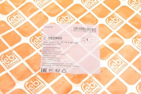 Стійка (тяга) стабілізатора передня febі Bilstein 182960