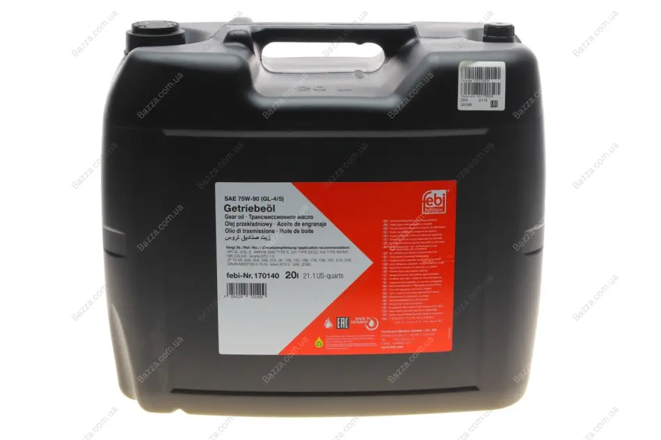 Масло трансмисс. FEBI 75W-90 GL-4 GL-5 (Бочка 20л) febі bilstein 170140