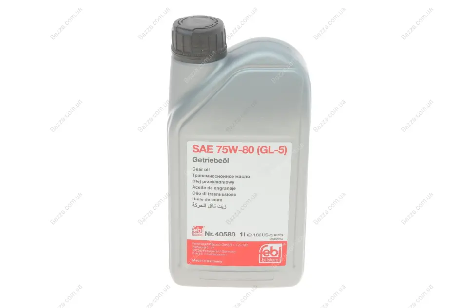 Масло трансмисс. FEBI SAE 75W-80 GL-5 (Канистра 1л) febі bilstein 40580