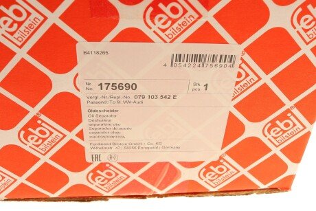 Масловідокремлювач системи вентиляції картерних газів febі Bilstein 175690