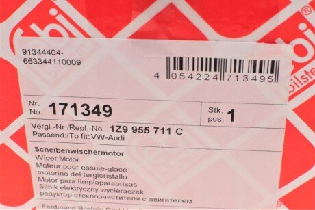 Моторчик дворника (стеклоочистителя) febі Bilstein 171349