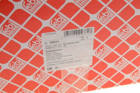 Моторчик (вентилятор) печки febі Bilstein 109331