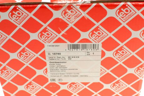 Моторчик (вентилятор) печки febі Bilstein 18780