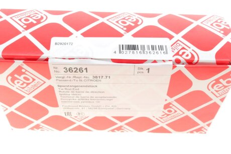 Накінечник кермової тяги febі Bilstein 36261