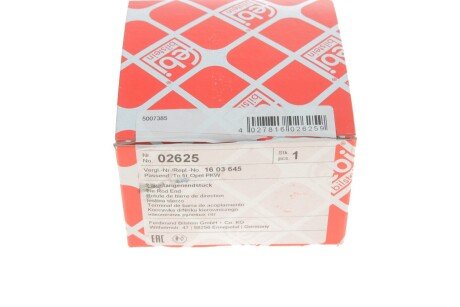 Наконечник рулевой тяги febі Bilstein 02625