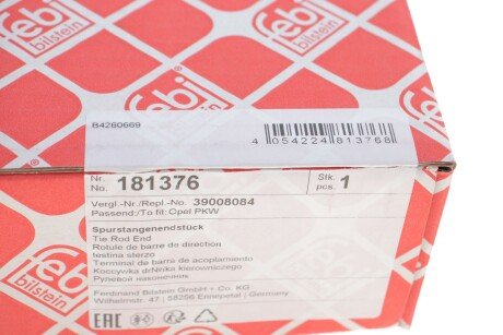 Накінечник кермової тяги febі Bilstein 181376