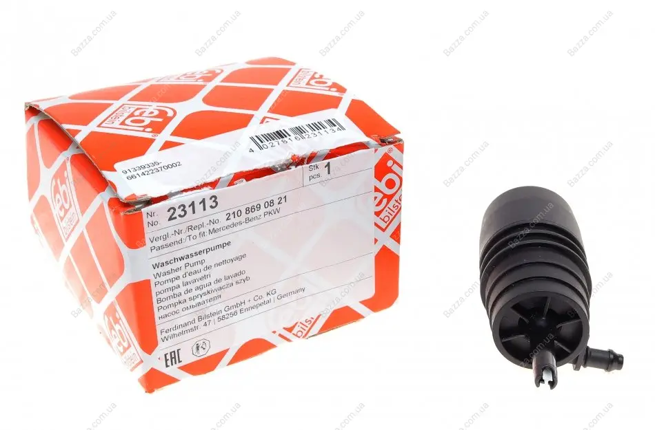 Насос омивача 12V Audi/BMW/Mercedes/VW 97- Febі Bilstein 23113 (фото 1)