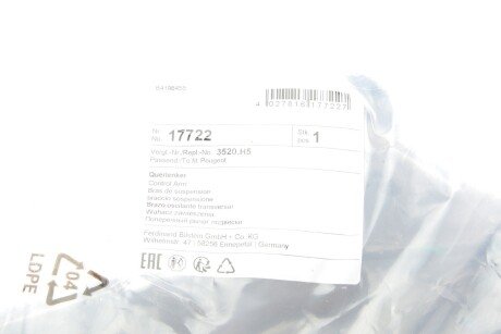 Нижний рычаг передней подвески febі Bilstein 17722