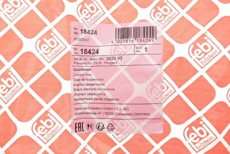 Нижний рычаг передней подвески febі Bilstein 18424