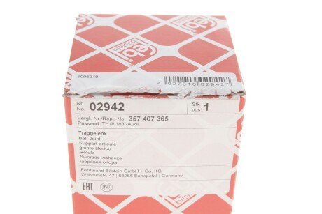 Нижняя шаровая опора febі Bilstein 02942