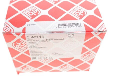 Нижняя шаровая опора febі Bilstein 42114