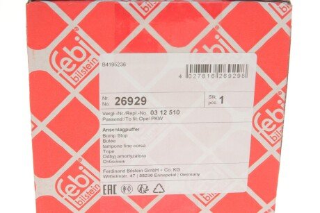 Передний амортизатор febі Bilstein 26929