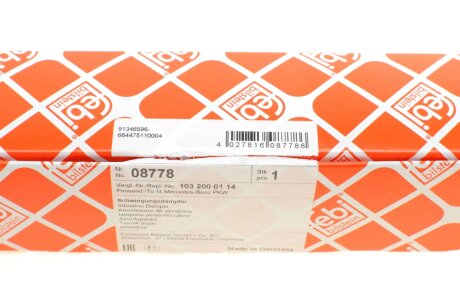 Передній амортизатор (стойка) febі Bilstein 08778