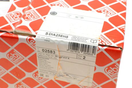 Передний тормозной диск febі Bilstein 02583